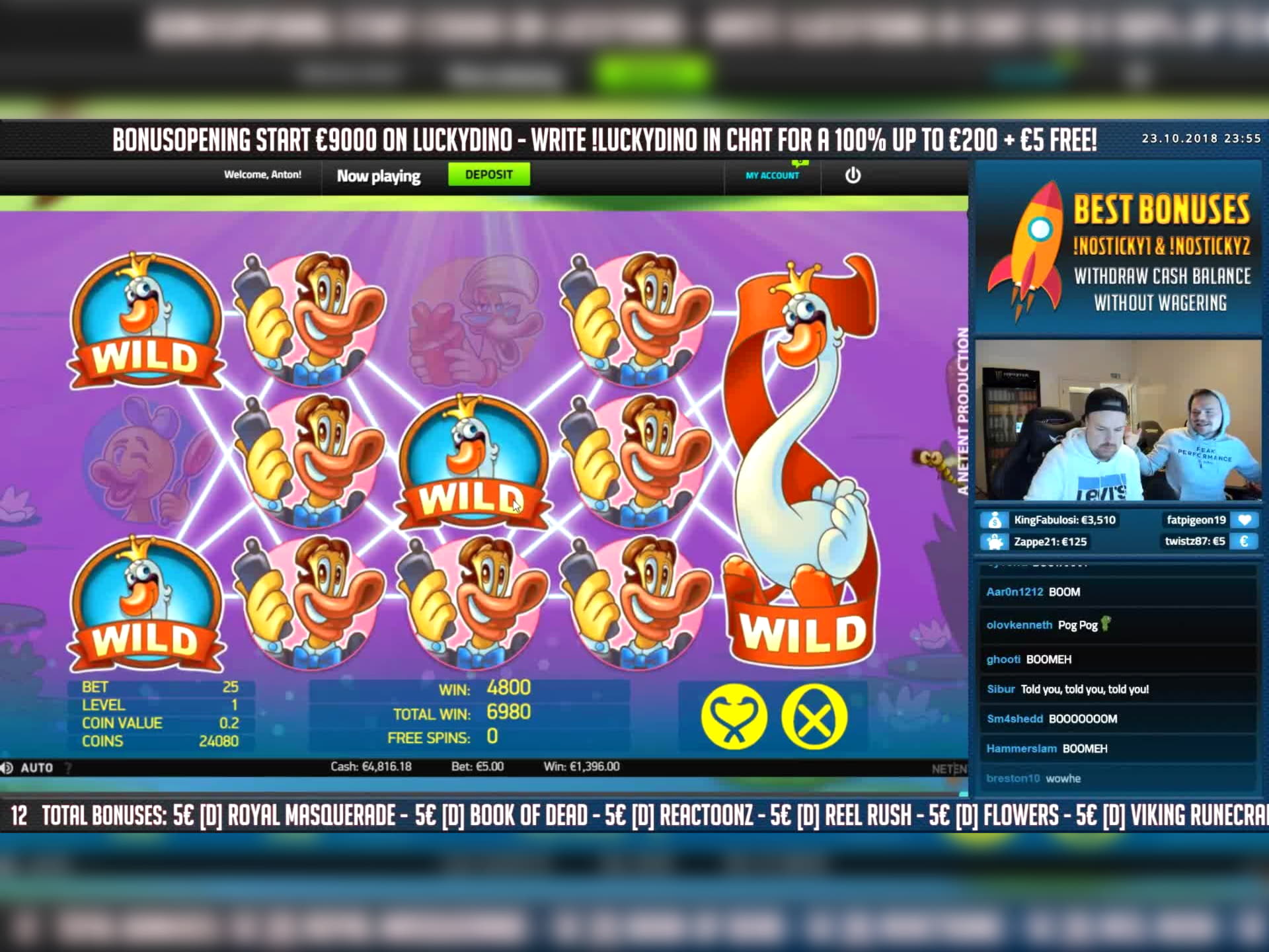 250 Free Casino Spins at Vegas Casino Online