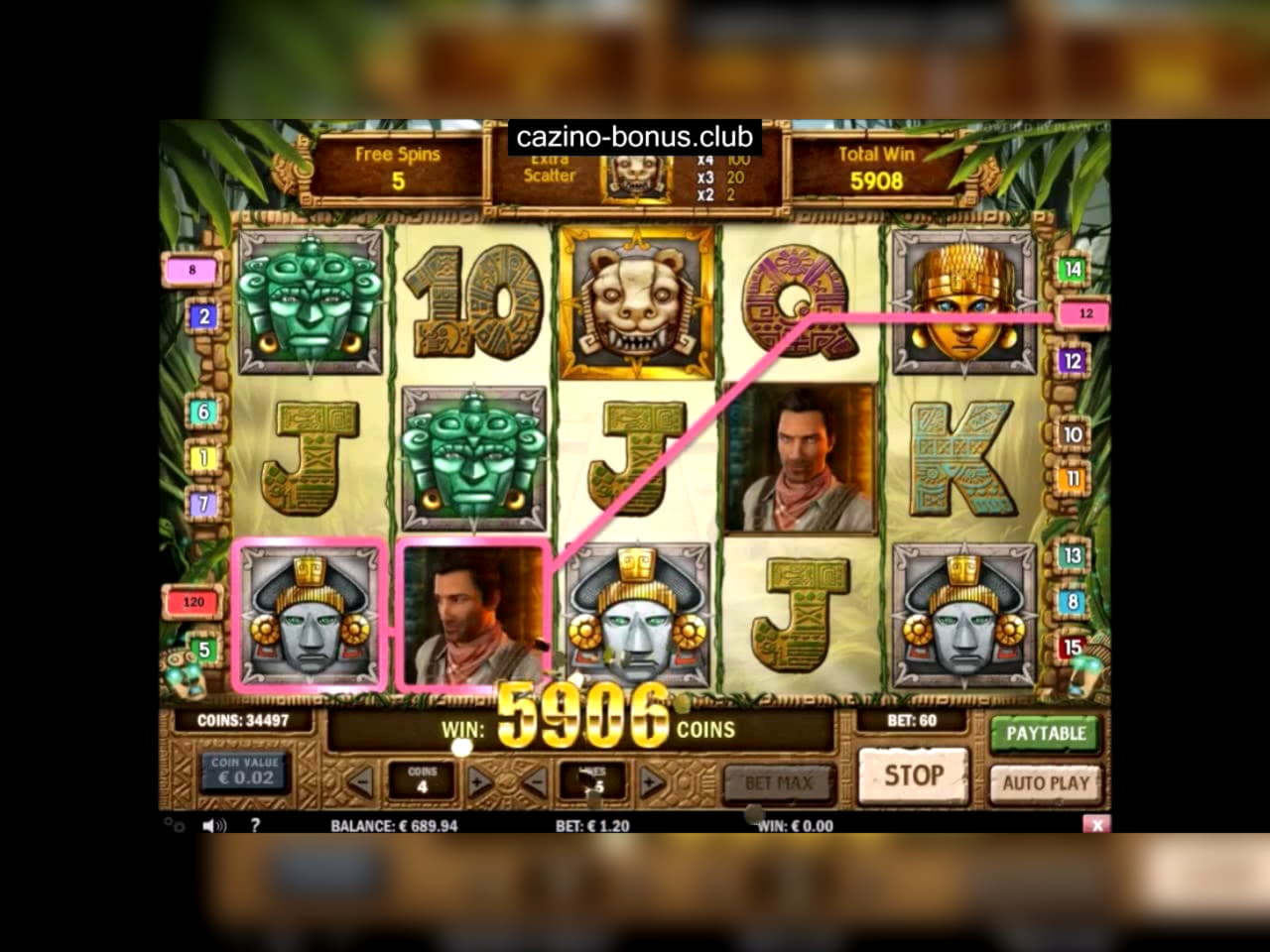 280 Free spins at Casino Cruise