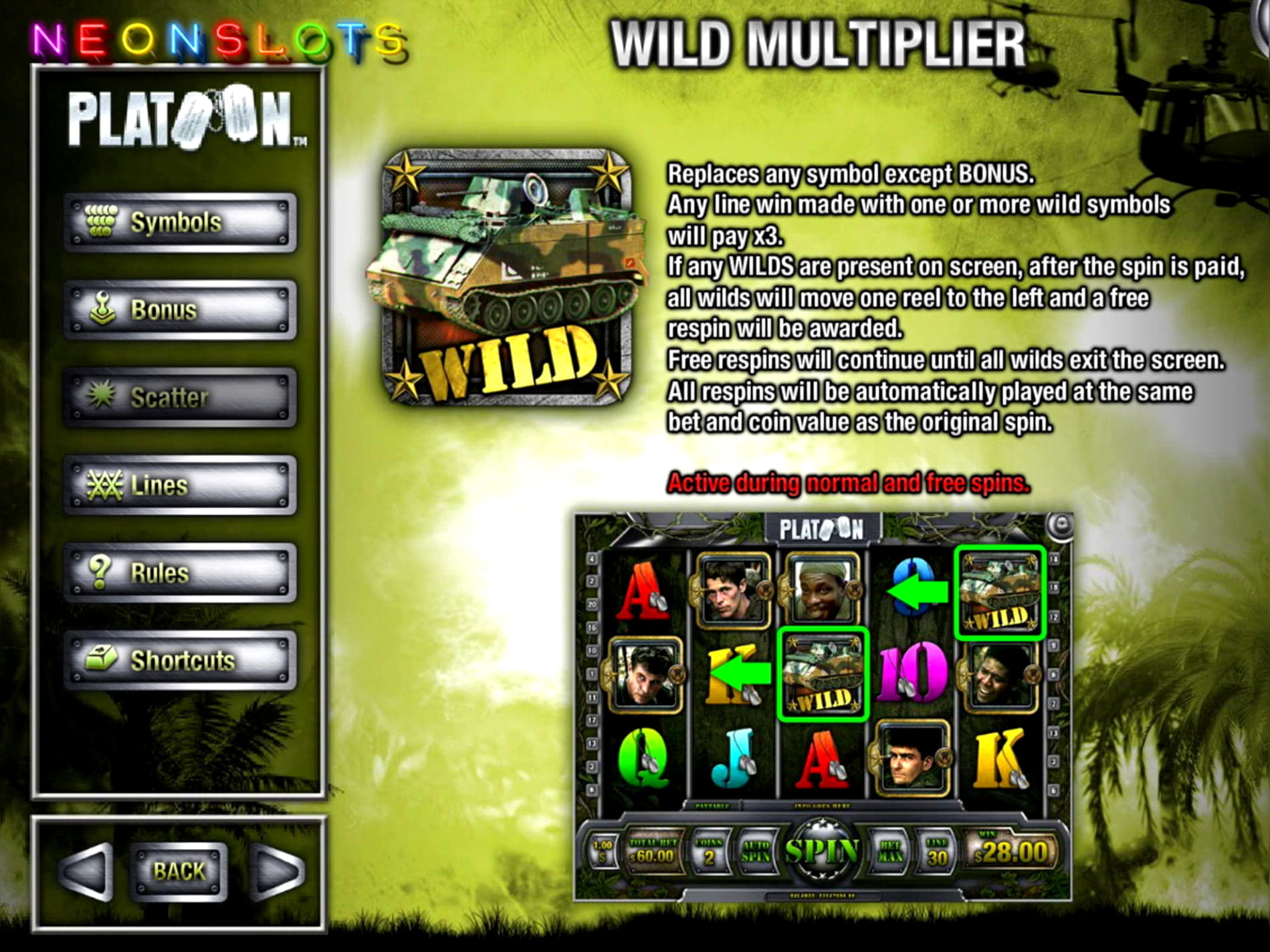 100 Free spins at Vegas Casino Online