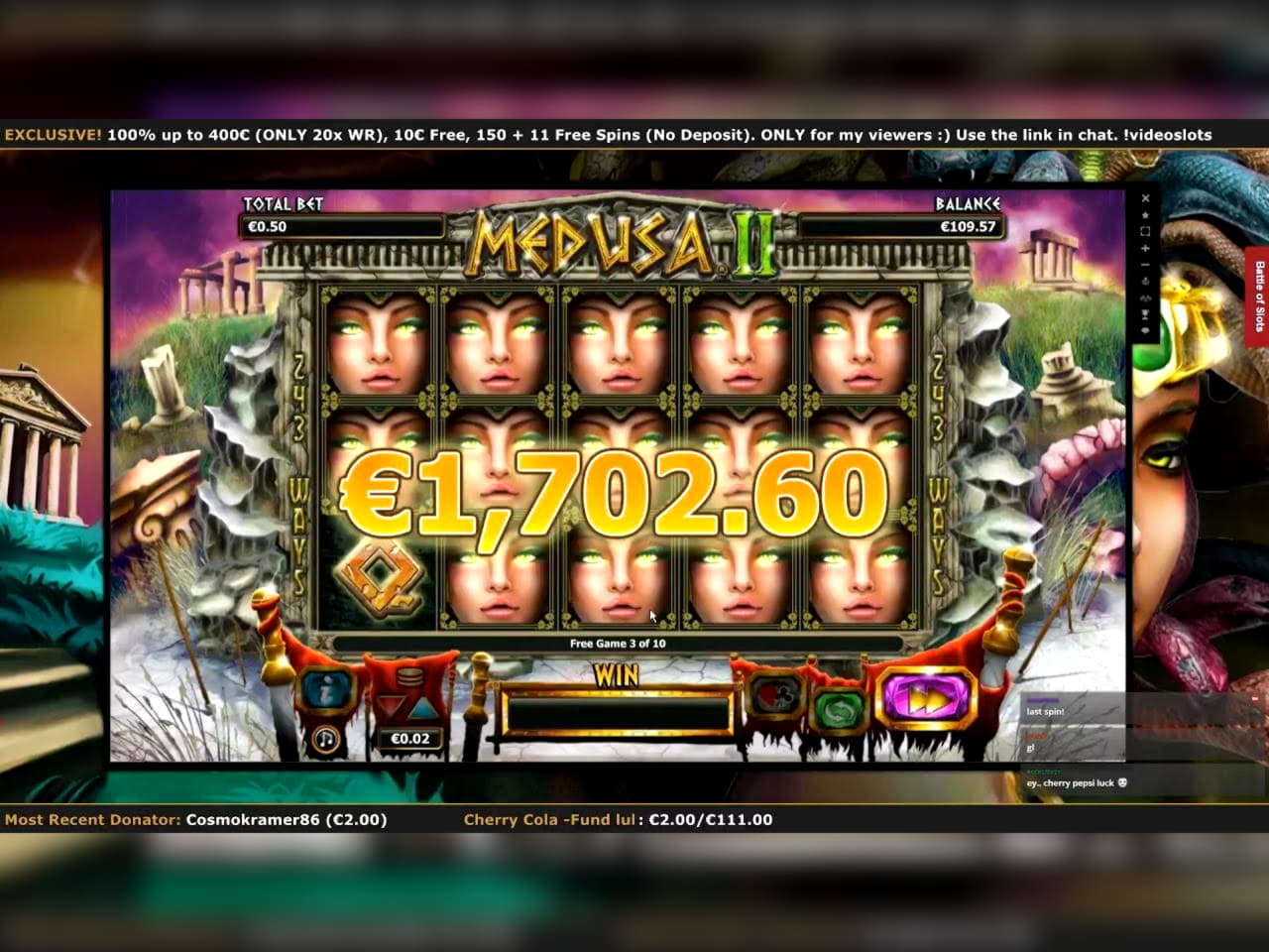 290 Free casino spins at Mansion Casino