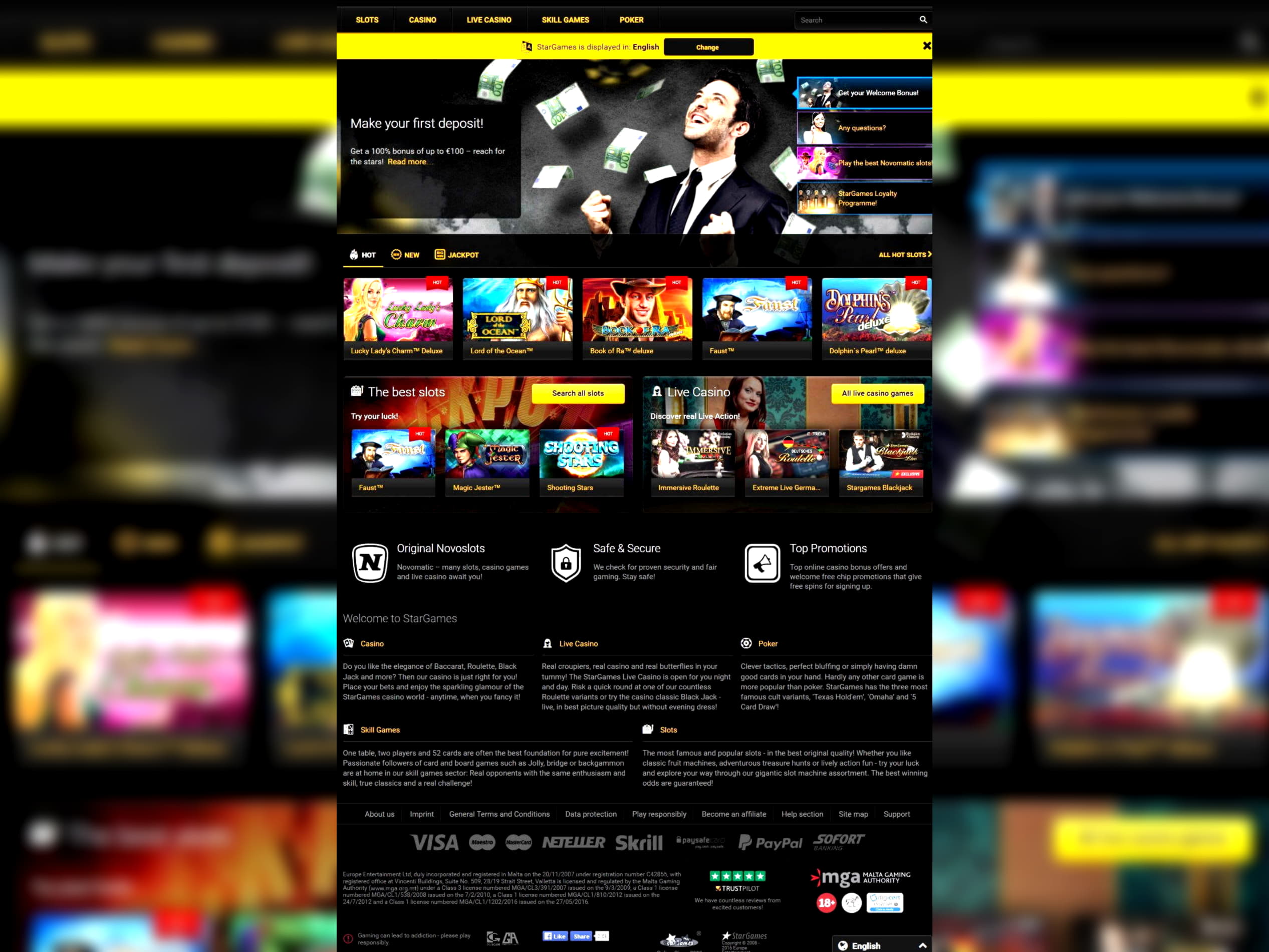 460% Signup casino bonus at Casino Las Vegas