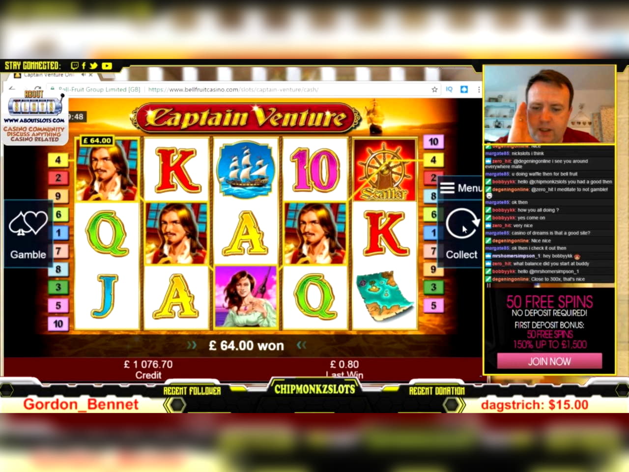 520% Deposit match bonus at Slots Million Casino