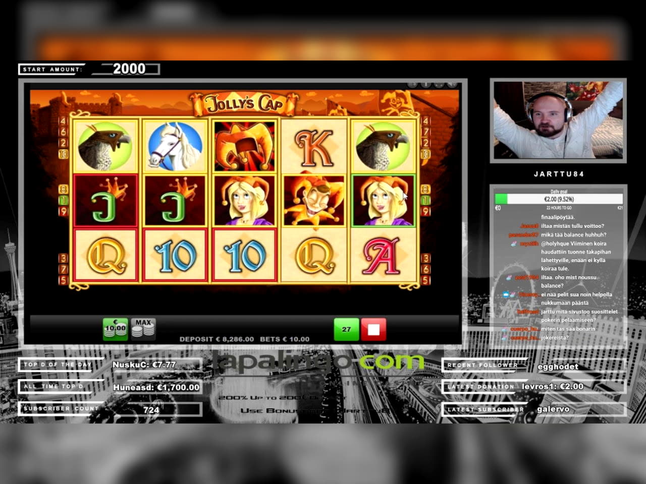 185 Free Spins Casino at Vegas Casino Online