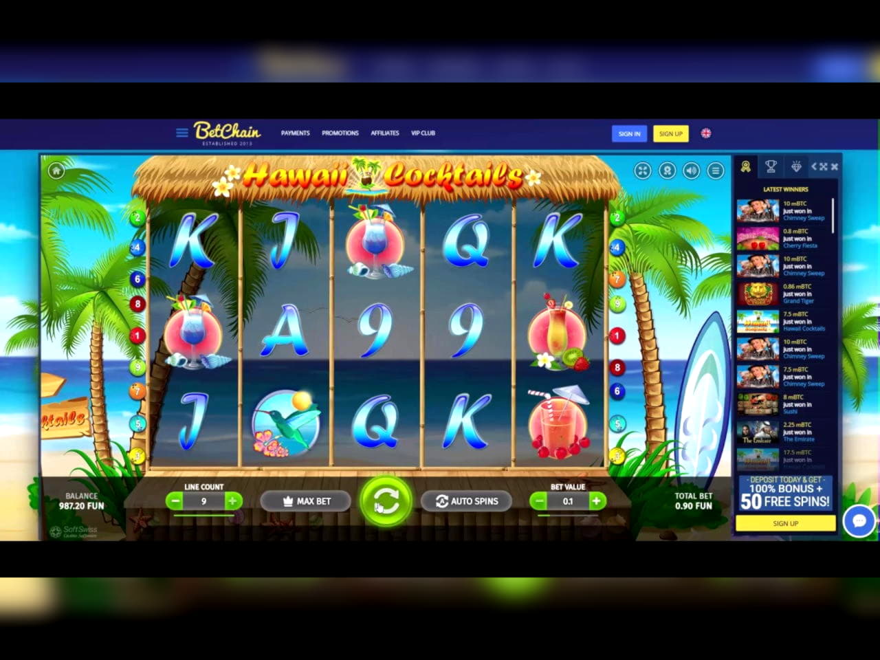 65 free spins casino at Mansion Casino