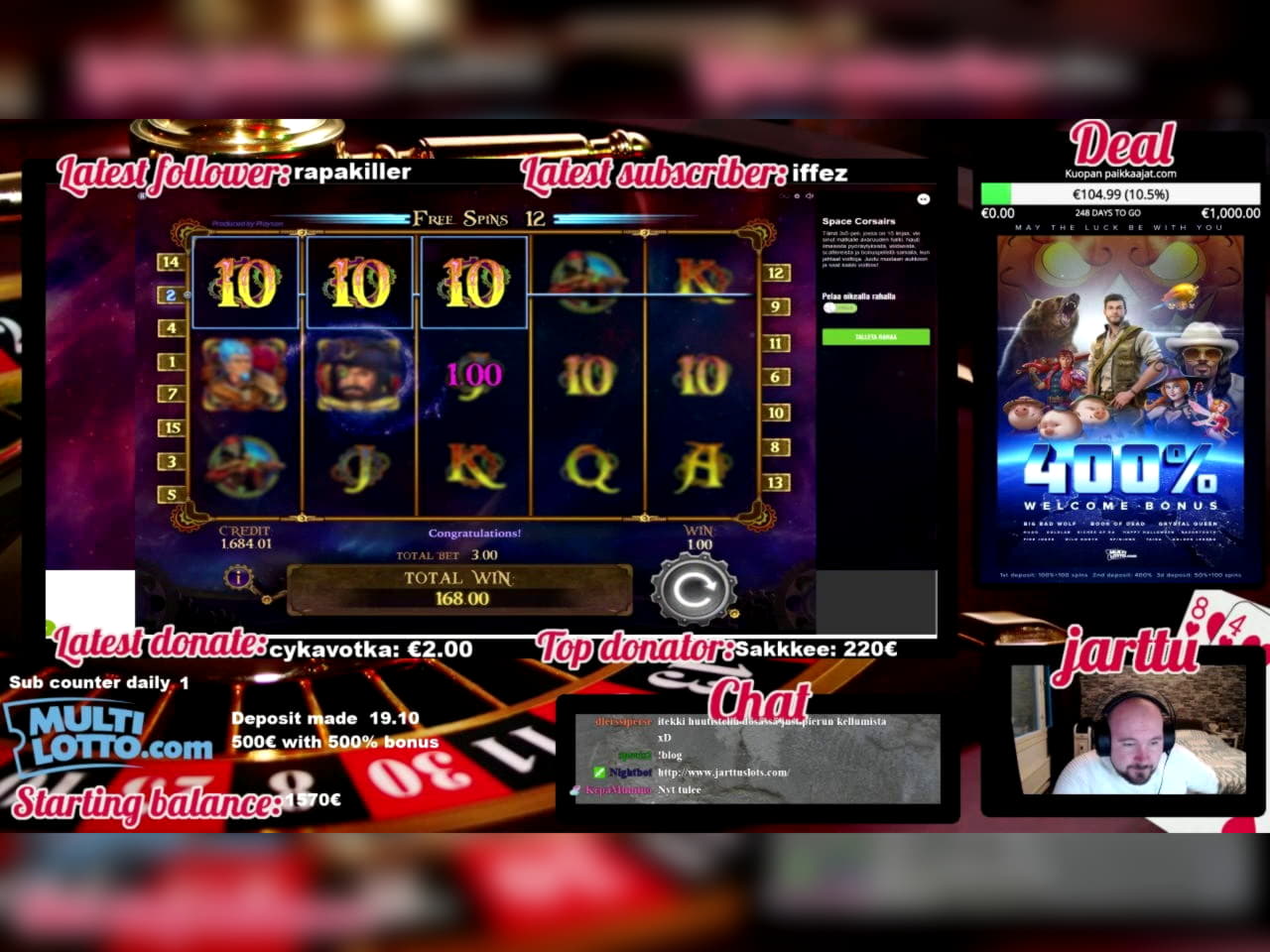 510% Match at a Casino at Casino Cruise