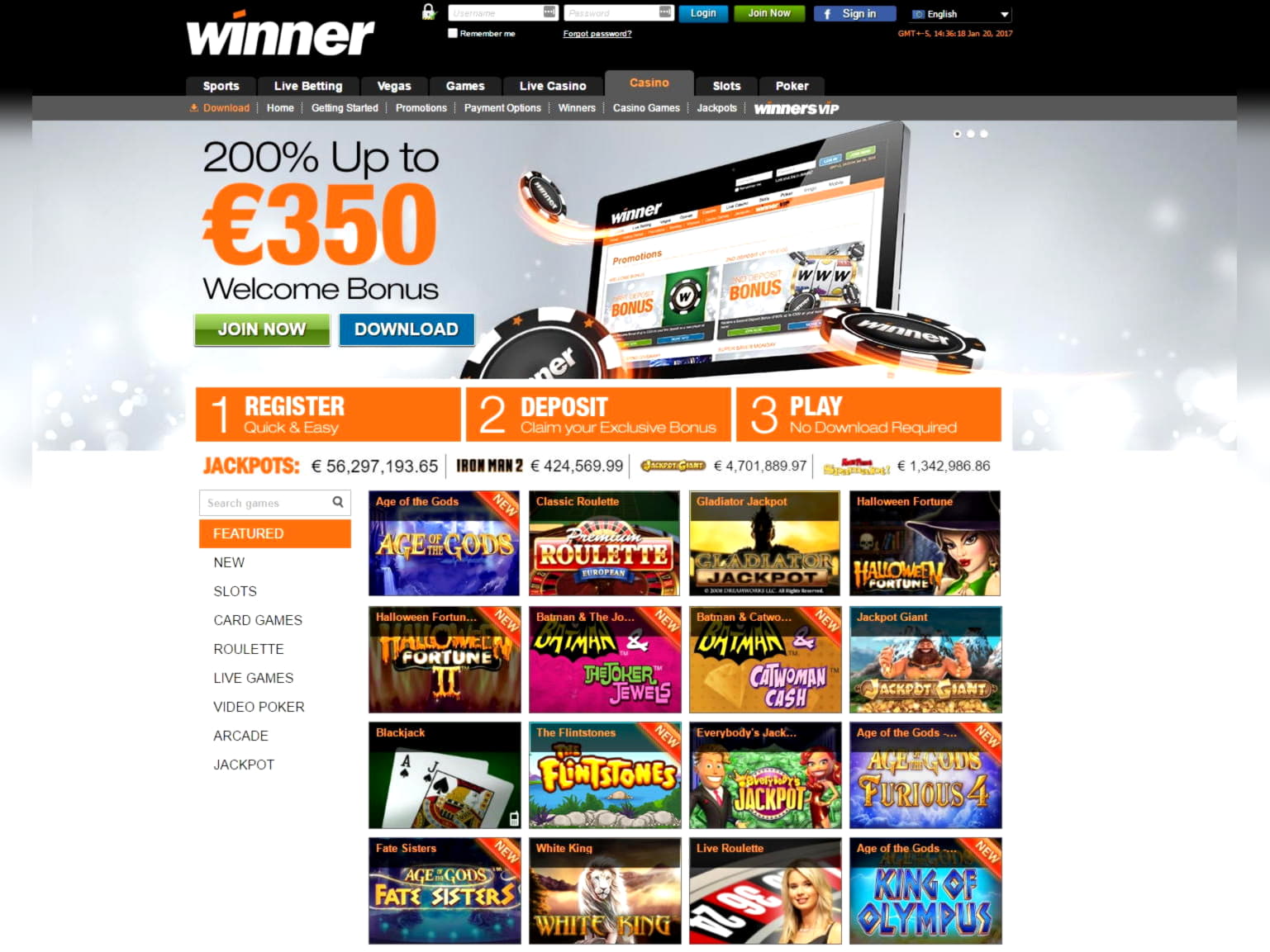 EURO 210 Free Casino Chip at Casino com