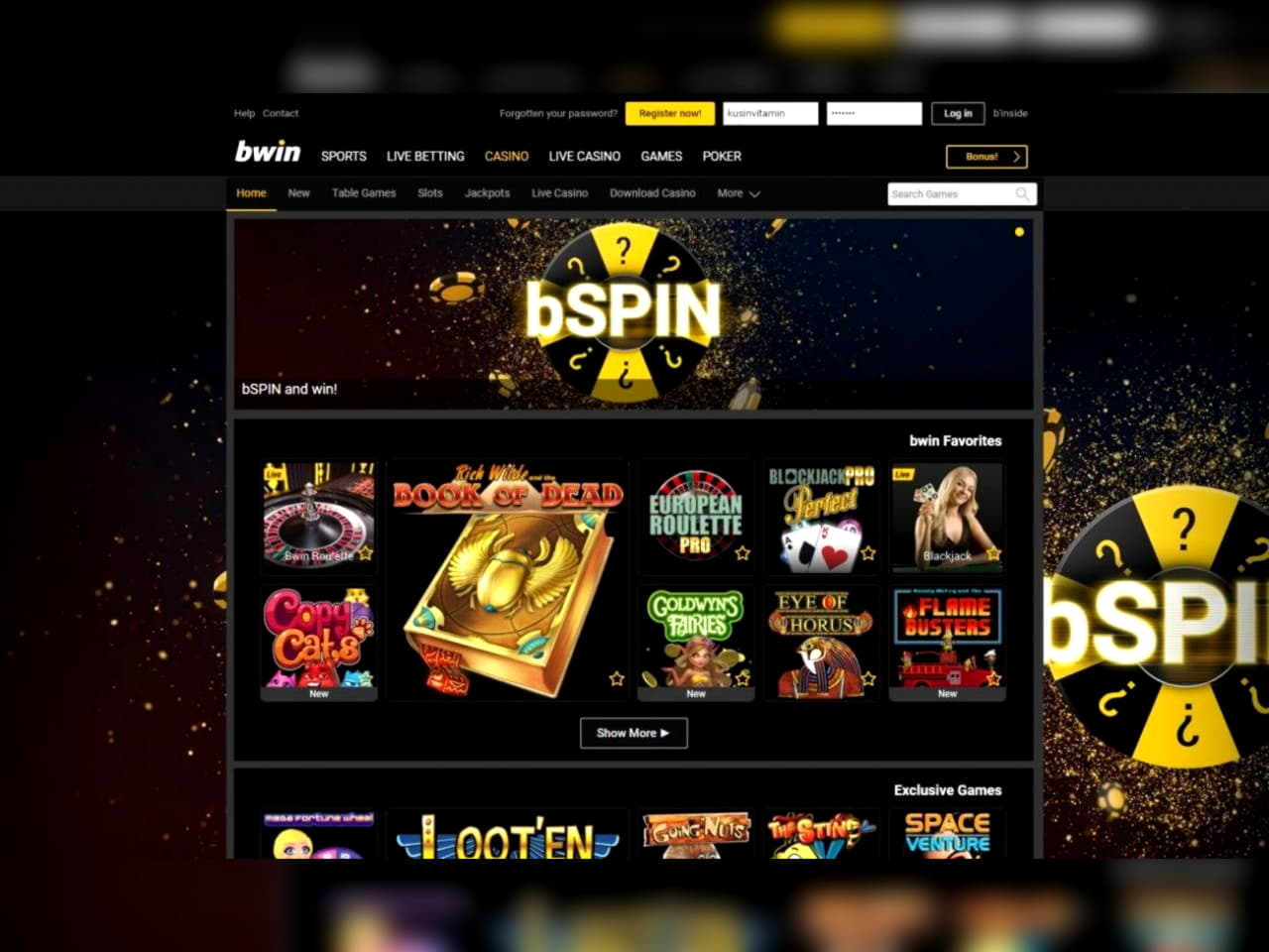 295% First deposit bonus at Superior Casino
