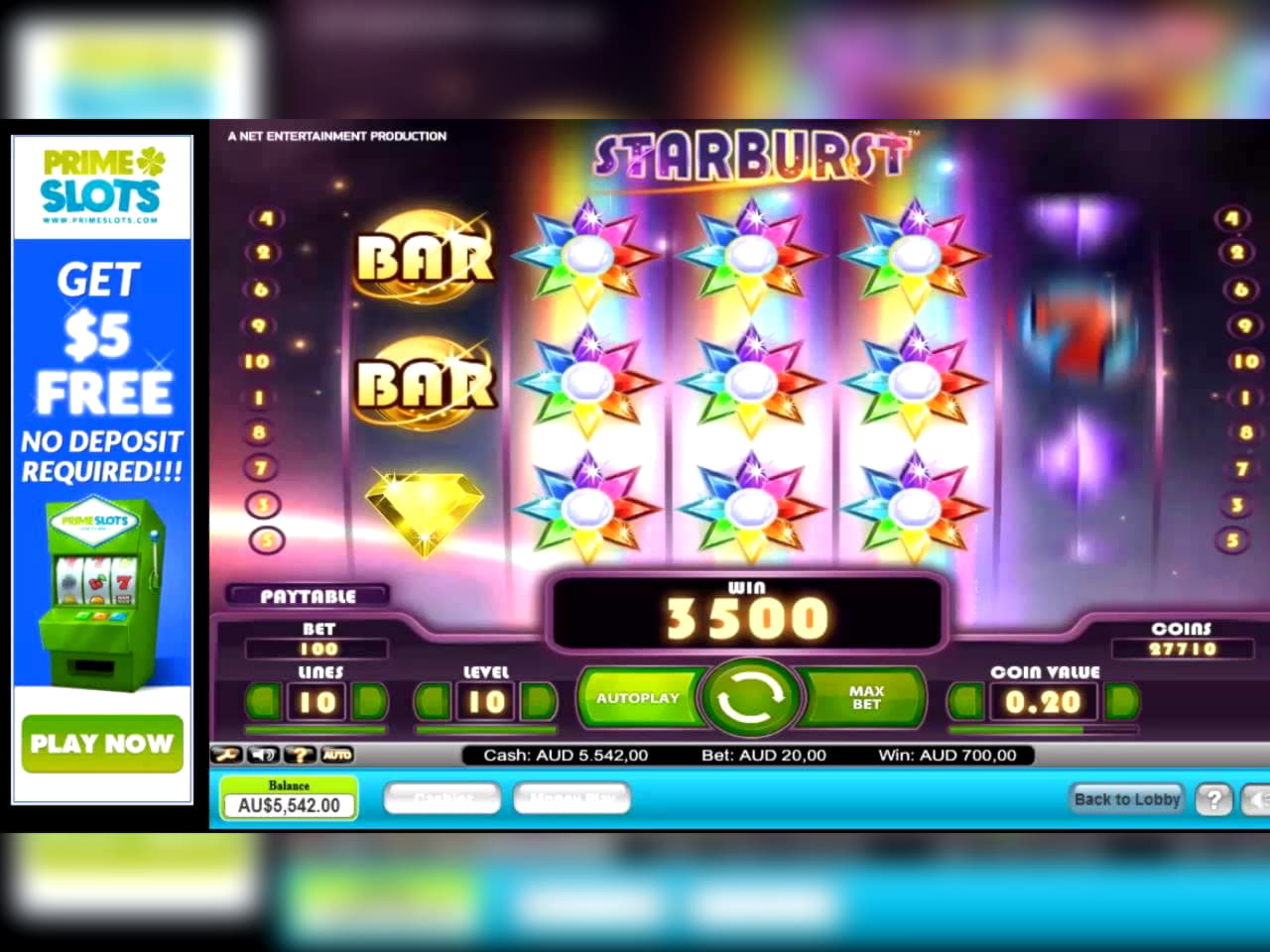 EURO 999 Online Casino Tournament at Mega Casino