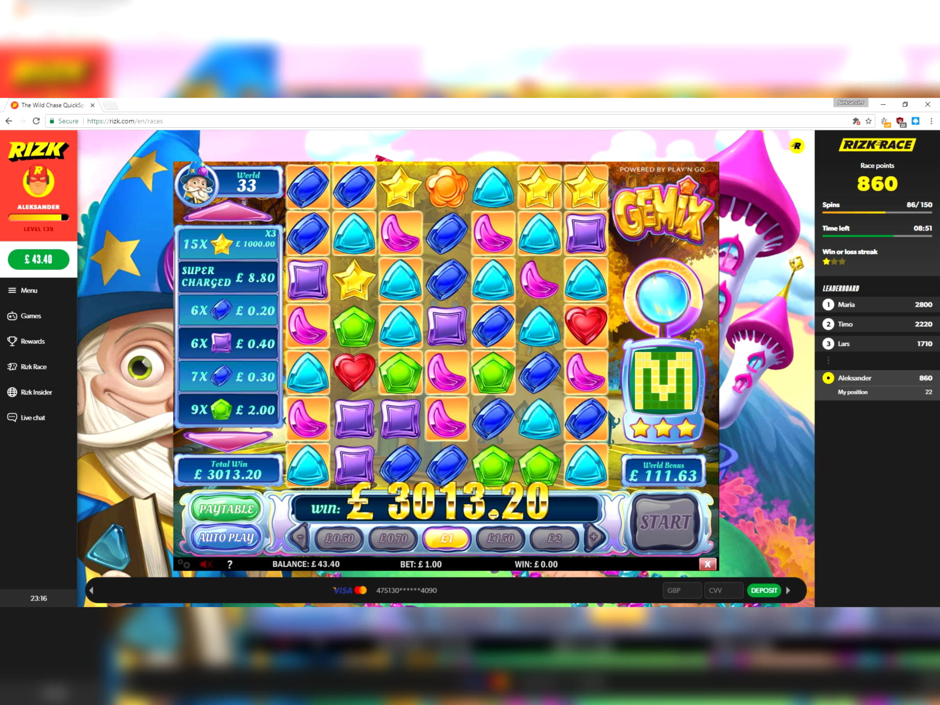 235 free spins no deposit casino at Casino com