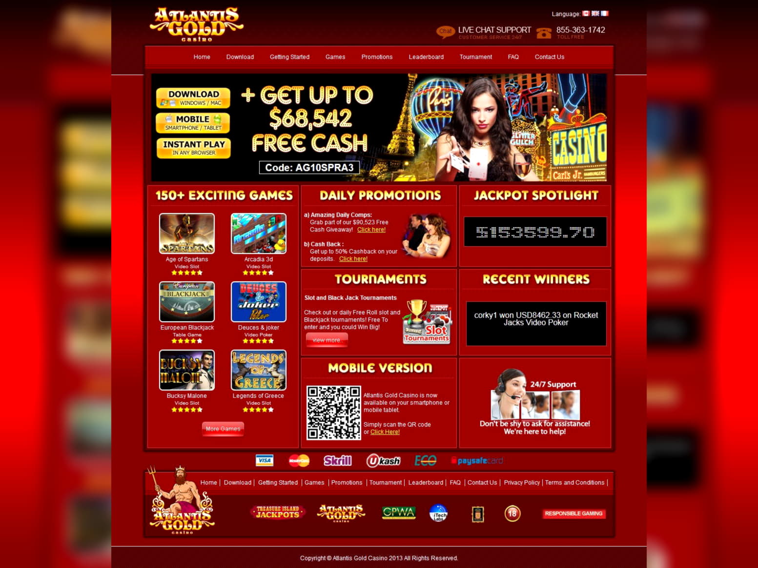 990% Match bonus at Genesis Casino