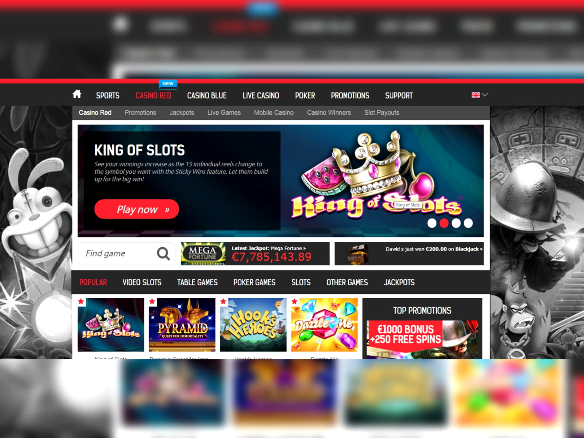 685% First deposit bonus at Casino Las Vegas