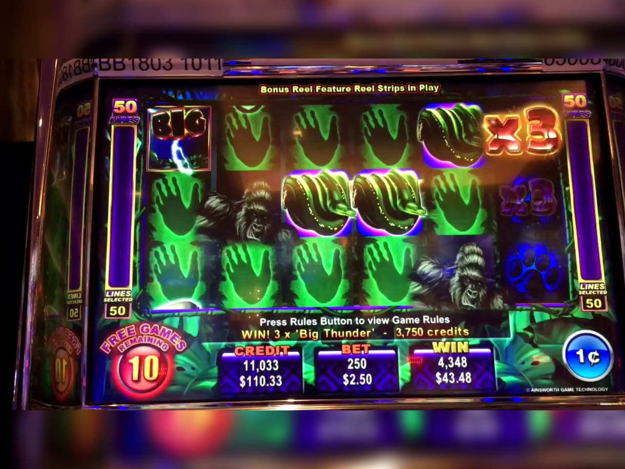 255 free casino spins at Emu Casino