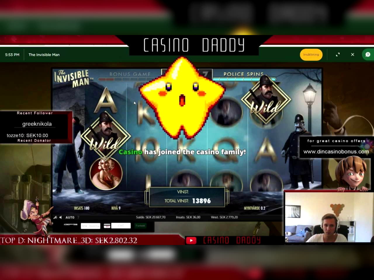 $110 Daily freeroll slot tournament at Royal Panda Casino