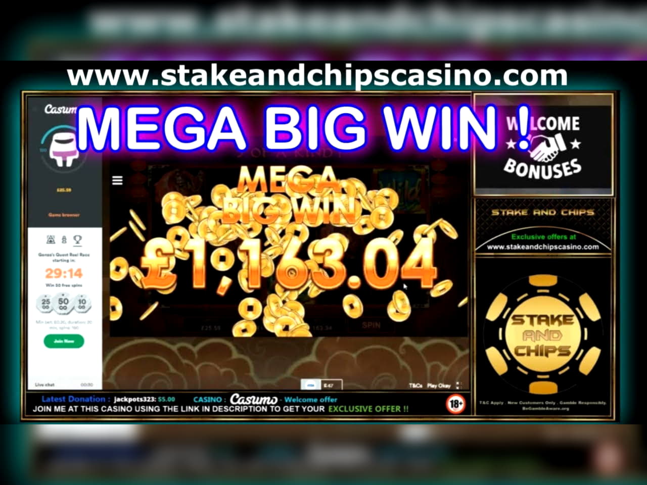 £255 Casino chip at Casino Action