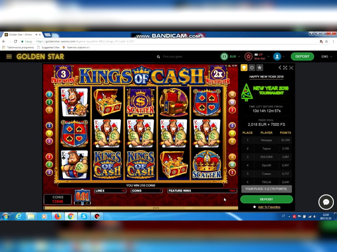 230 Free spins no deposit at Emu Casino