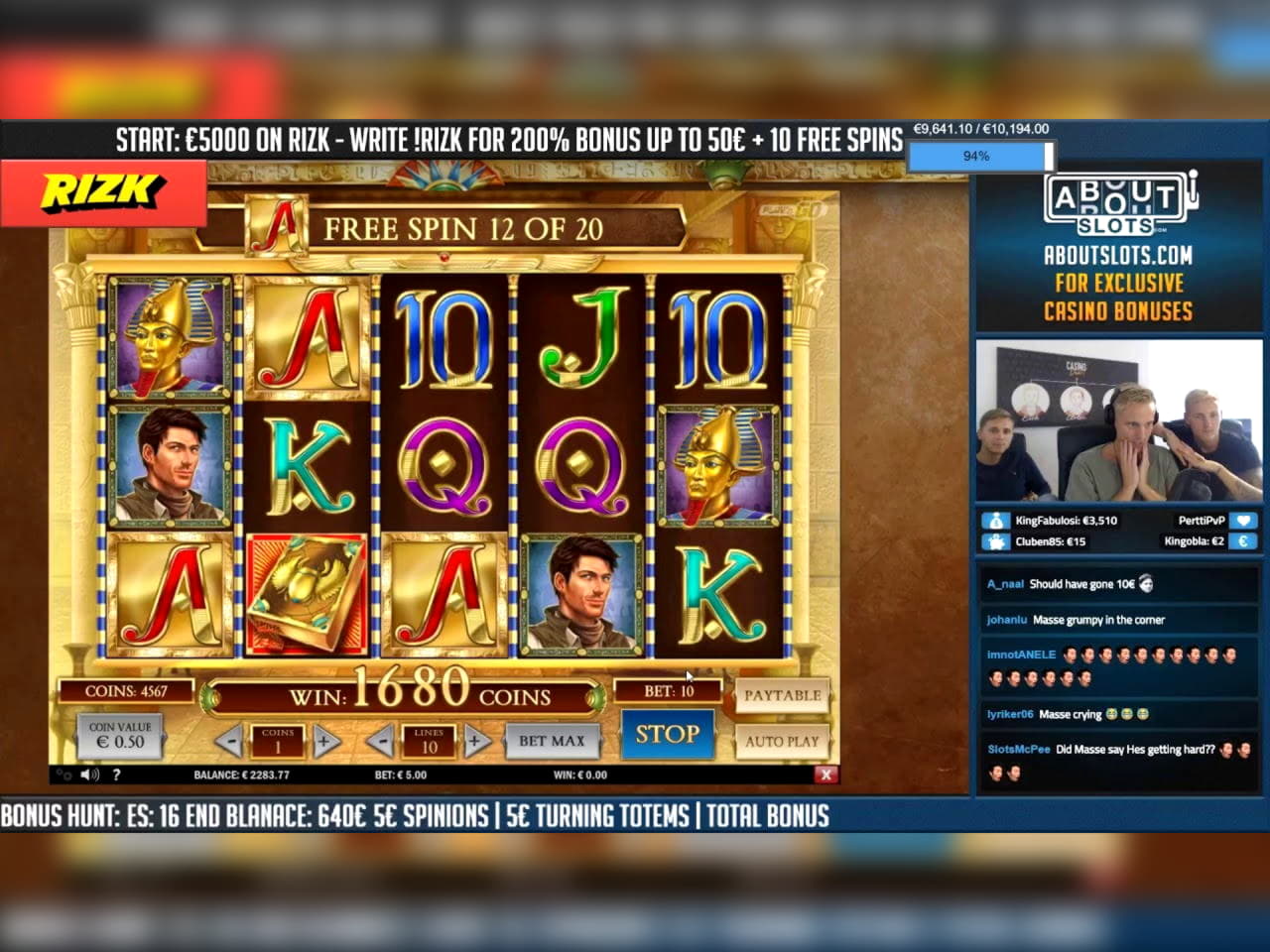 215 Free Spins Casino at 888 Casino