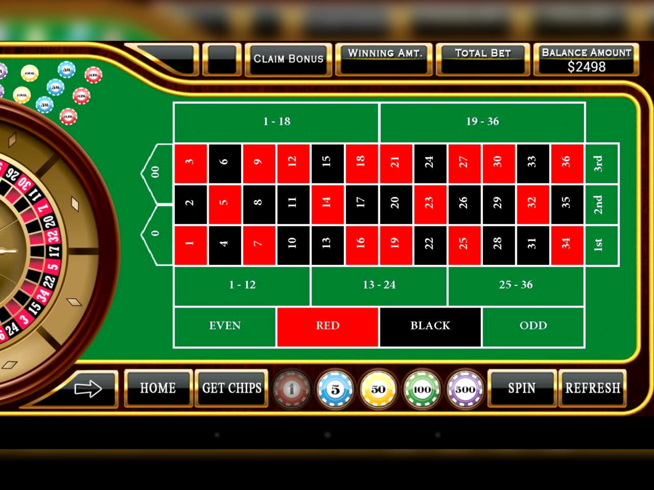 £655 Free chip at No Bonus Casino