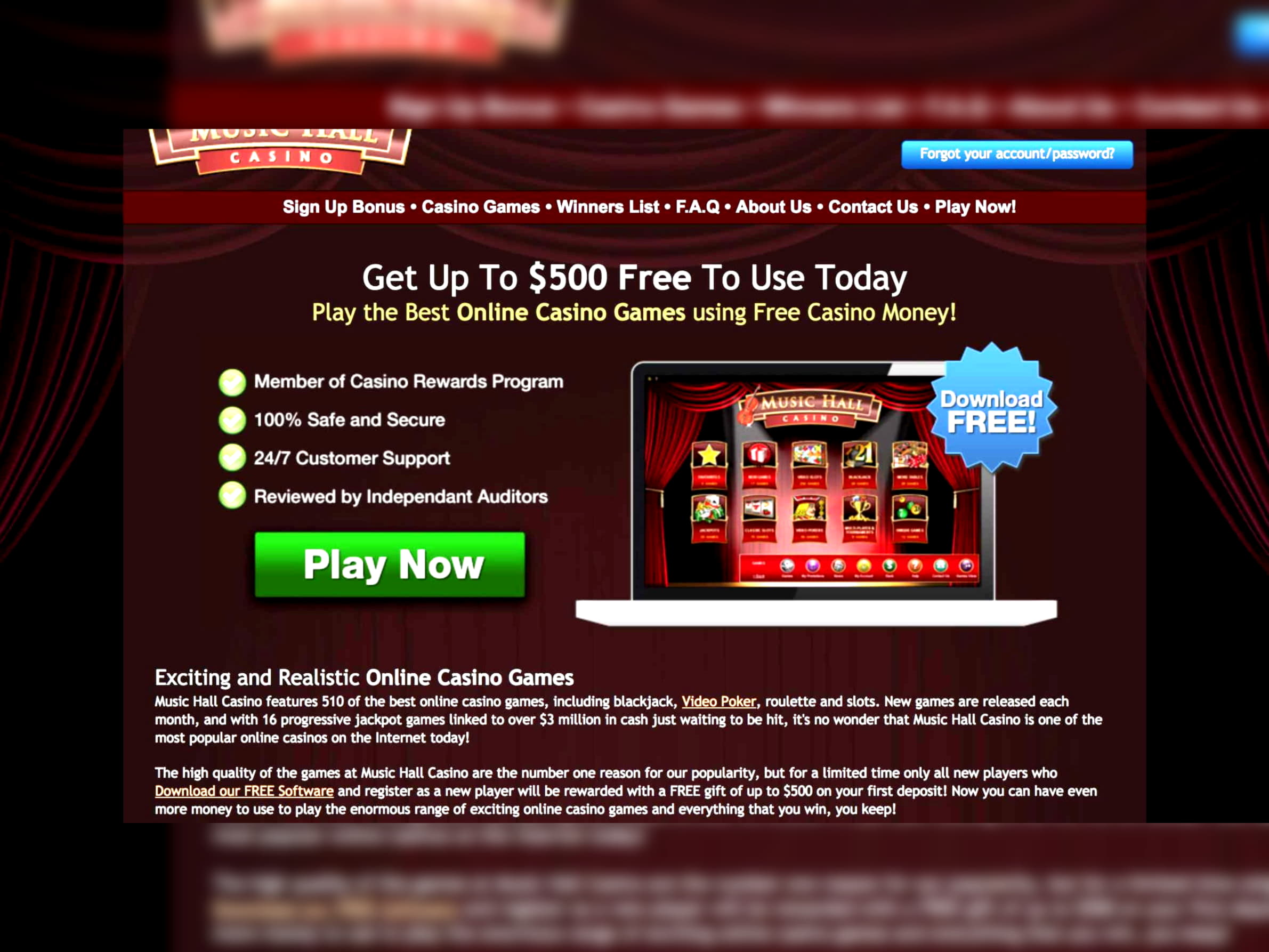 £125 FREE CHIP at Win A Day Casino