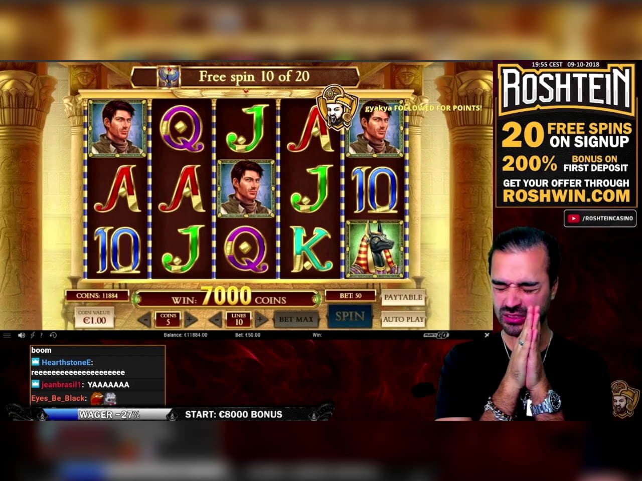 245 free casino spins at 888 Casino
