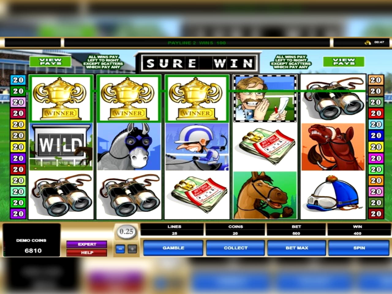 250 free casino spins at Casino Las Vegas
