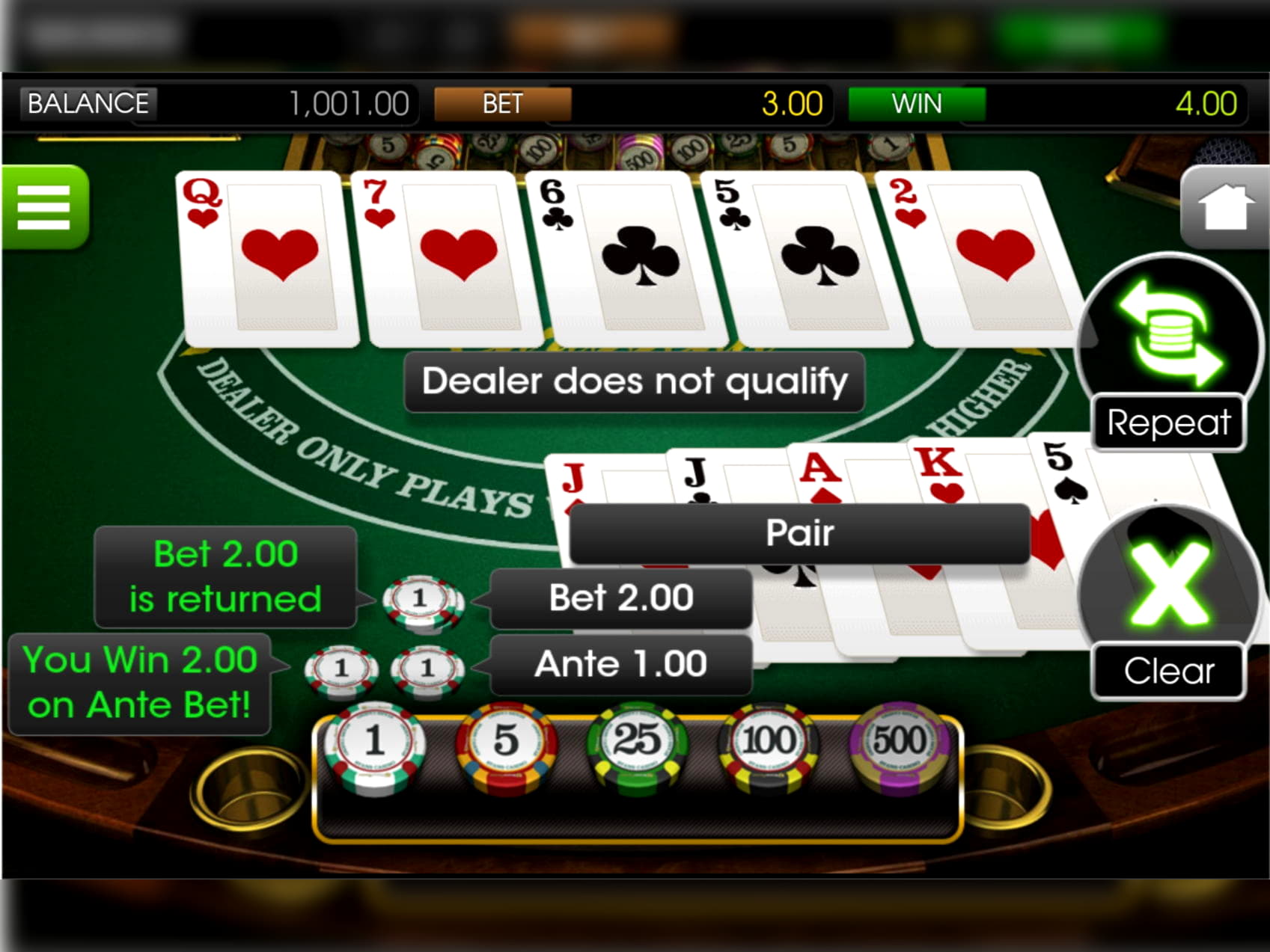 490% Casino match bonus at Miamidice Casino