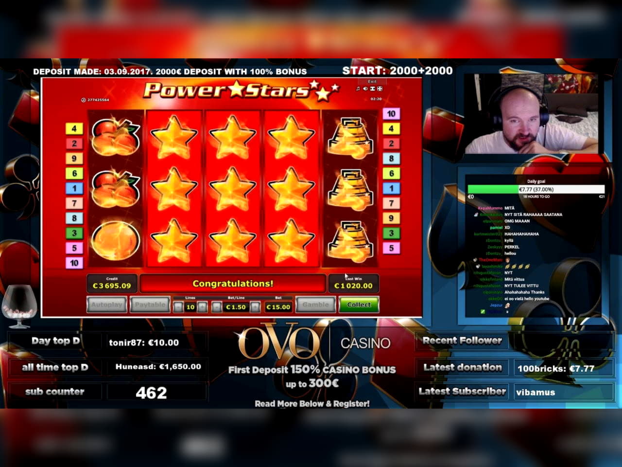 €95 Casino tournaments freeroll at Casino Action