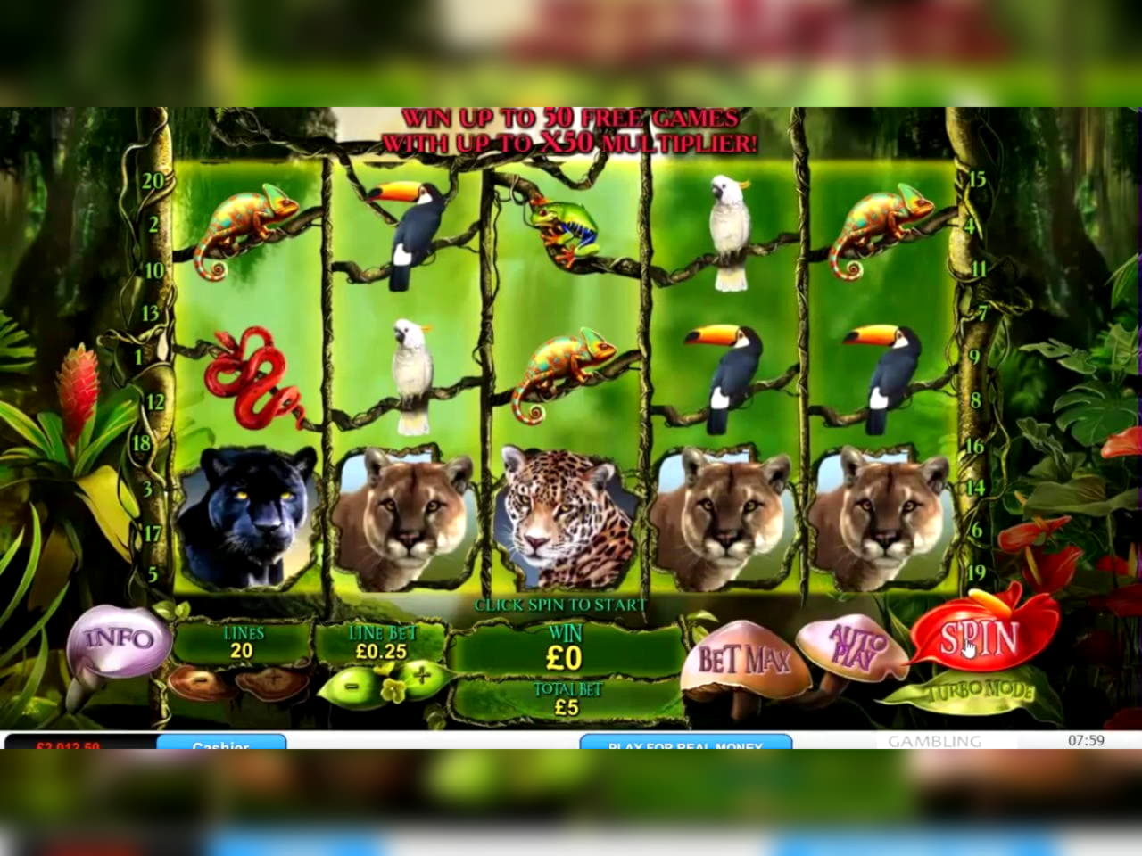 500% Casino match bonus at Mansion Casino