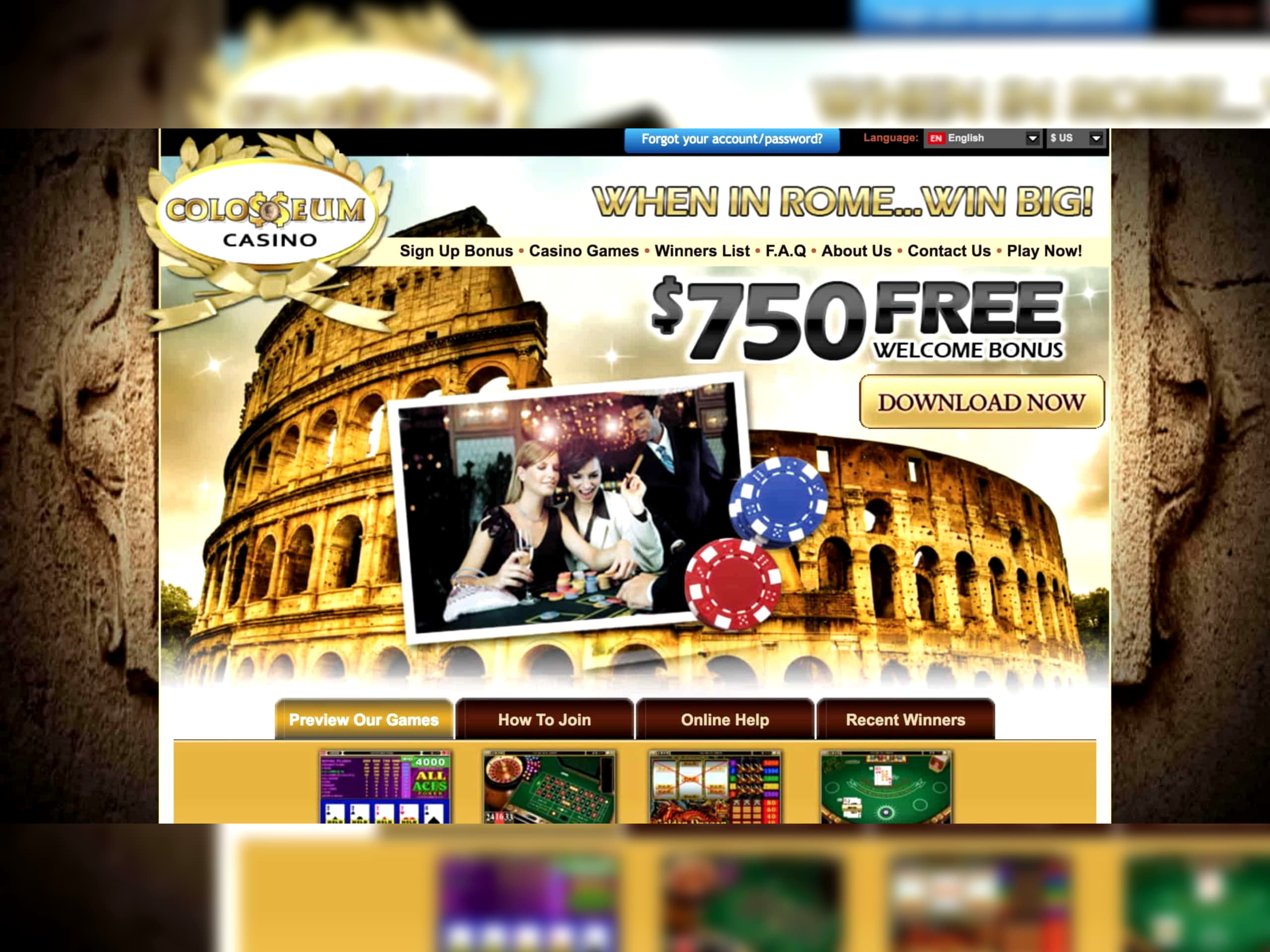 90% Signup casino bonus at Mansion Casino