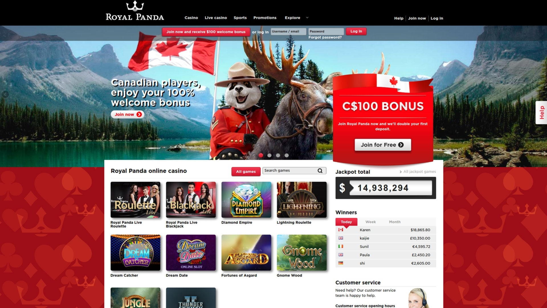 295 Free Spins Casino at Big Cash Casino