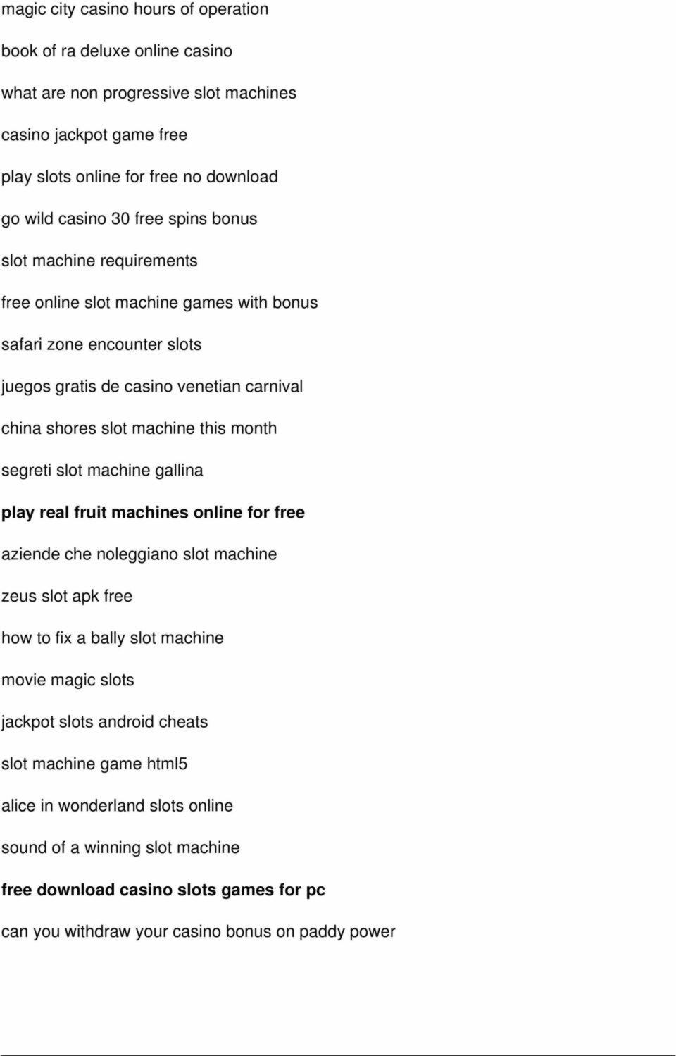 $175 free chip casino at Casino Classic
