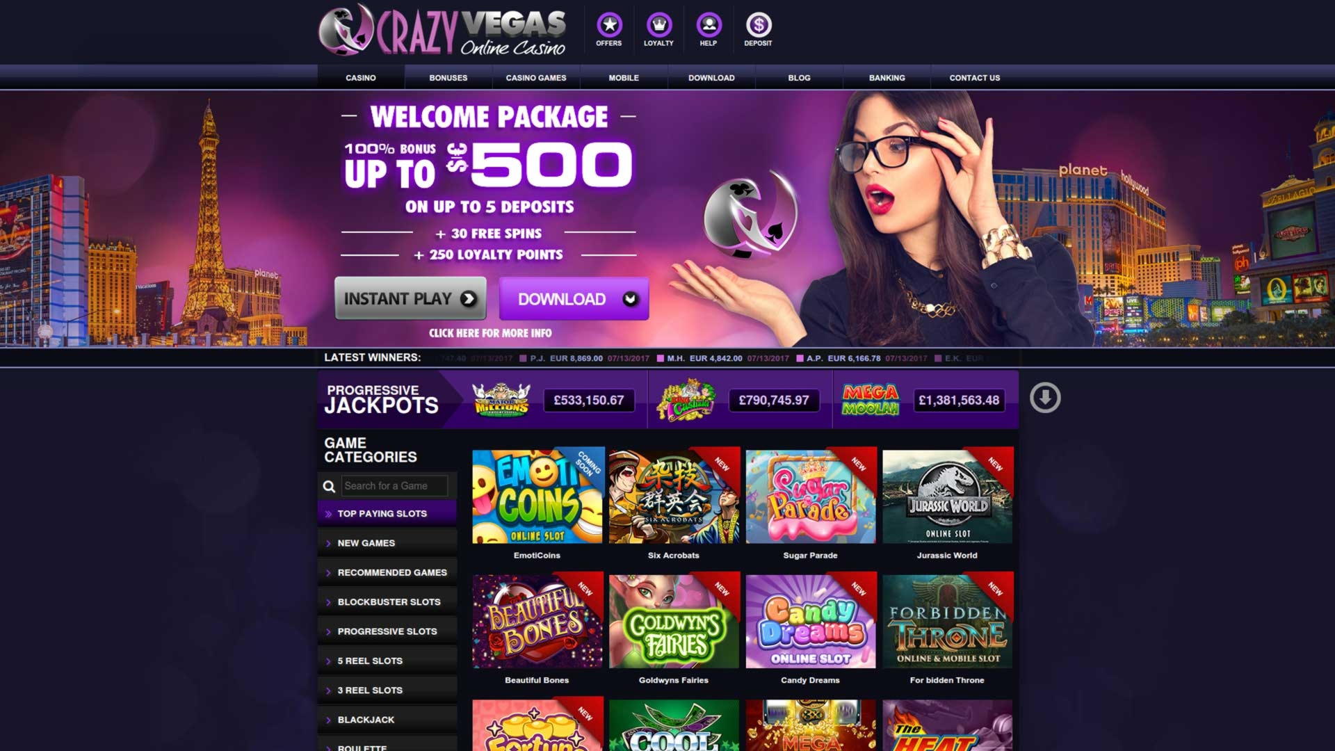 €1380 no deposit bonus casino at Gaming Club Casino