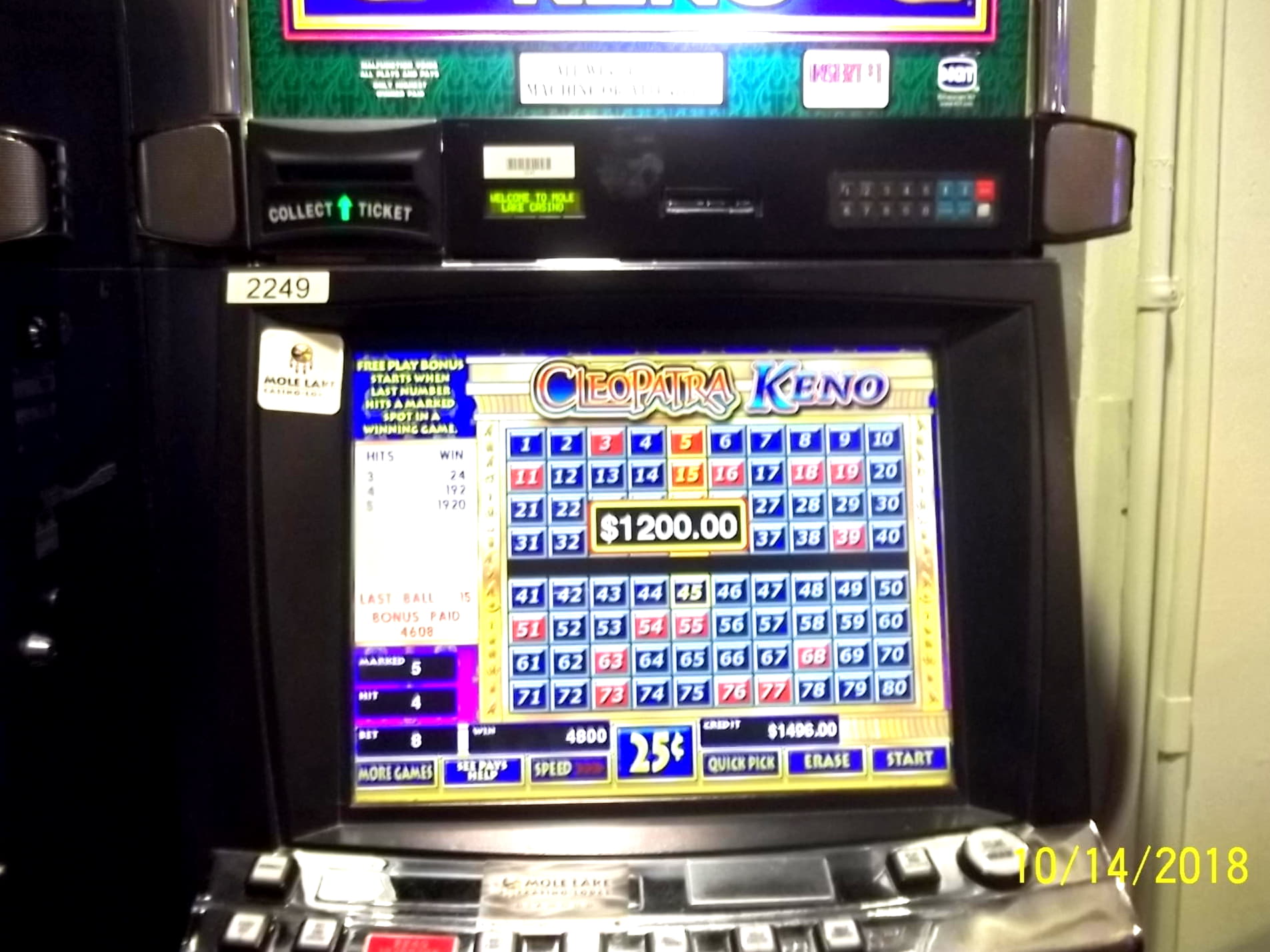 230% Casino match bonus at Zodiac Casino