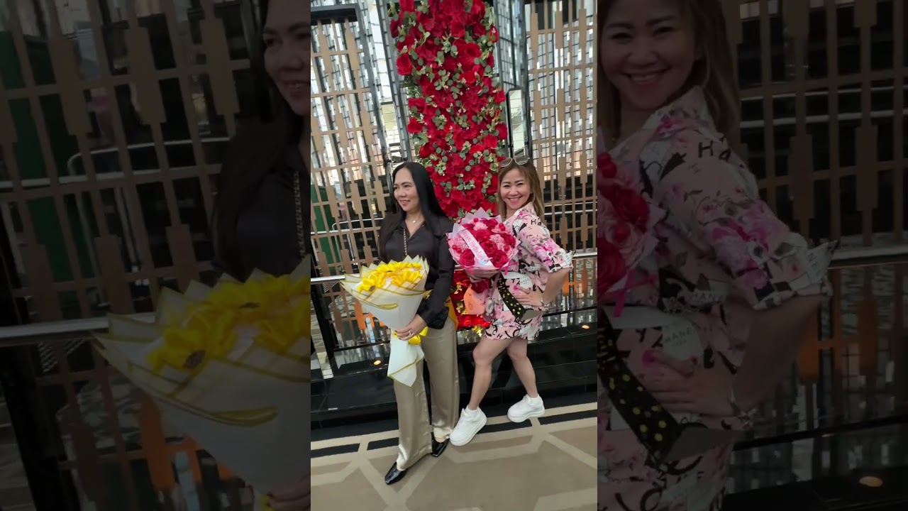love this moment walking in casino carry 2 Bouquet to surprise the Birthday Celebrant . #viralvideo